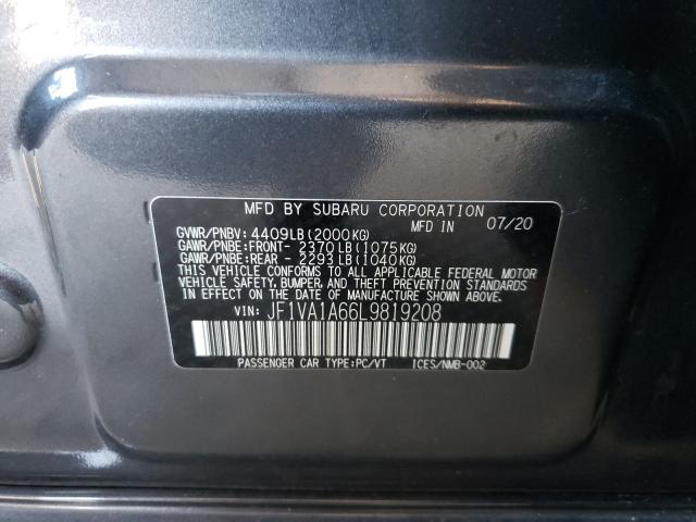 2020 SUBARU WRX JF1VA1A66L9819208