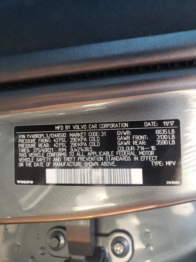 2018 VOLVO XC90 T8 YV4BR0PL3J1348592