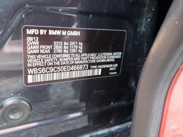 2014 BMW M6 GRAN CO WBS6C9C50ED466873