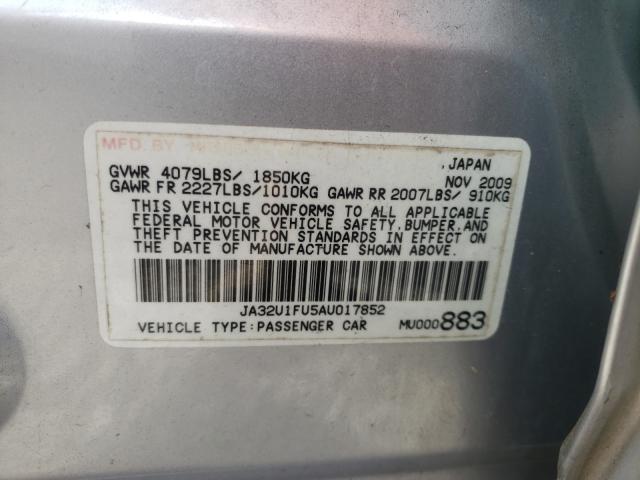 2010 MITSUBISHI LANCER DE JA32U1FU5AU017852