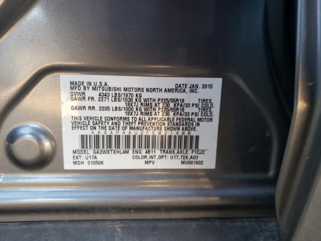 2015 MITSUBISHI OUTLANDER - 4A4AP4AU2FE021400