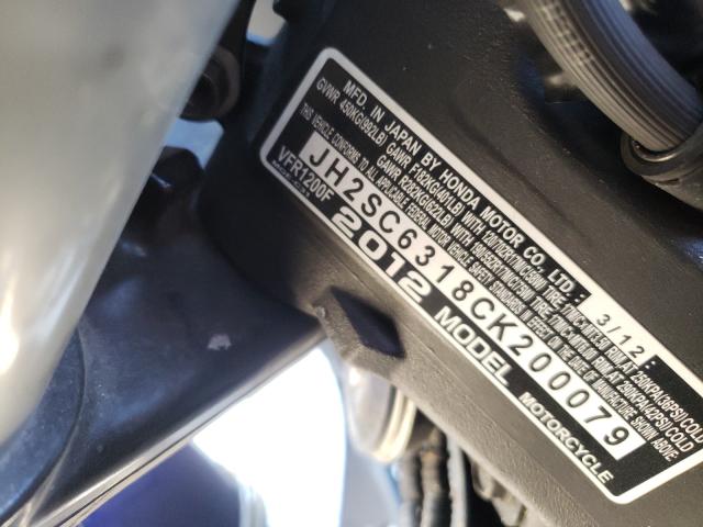 2012 HONDA VFR1200 F JH2SC6318CK200079