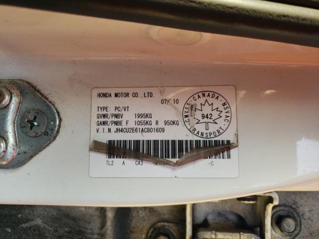 2010 ACURA TSX JH4CU2E61AC801609