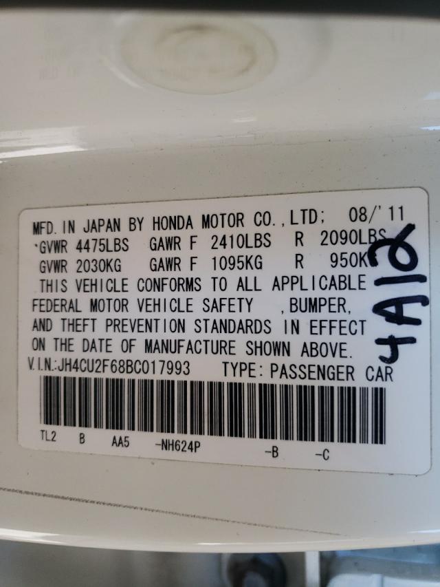 2011 ACURA TSX JH4CU2F68BC017993