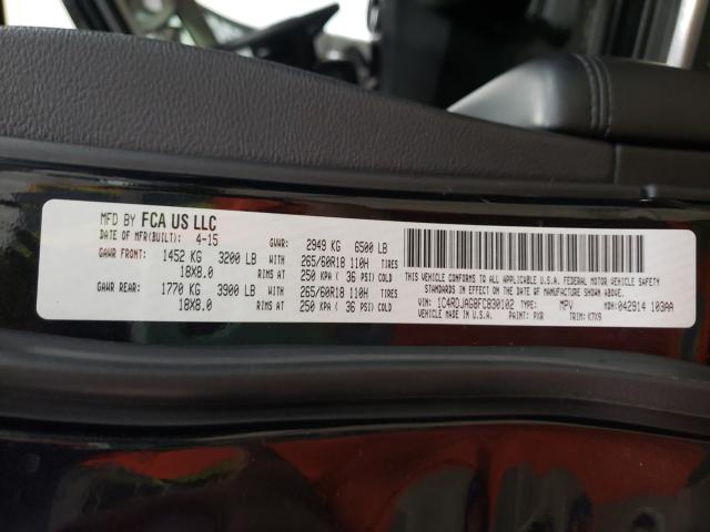 2015 DODGE DURANGO 1C4RDJAG8FC830102