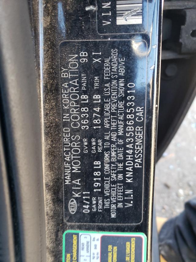 2011 KIA RIO BASE KNADH4A35B6853310