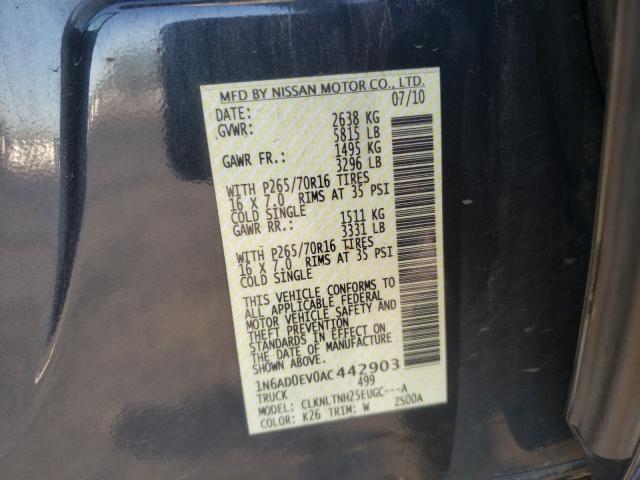 2010 NISSAN FRONTIER 1N6AD0EV0AC442903