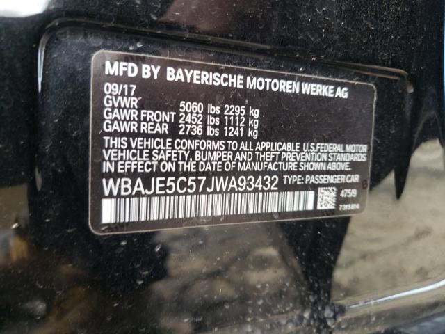 2018 BMW 540 I WBAJE5C57JWA93432