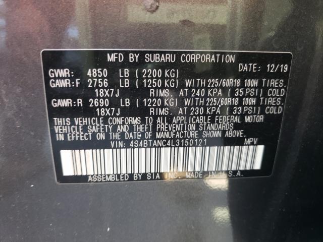 2020 SUBARU OUTBACK LI 4S4BTANC4L3150121