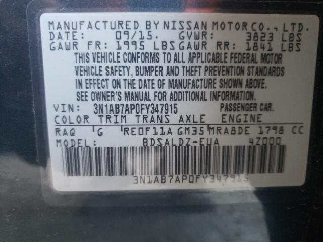 2015 NISSAN SENTRA S - 3N1AB7AP0FY347915