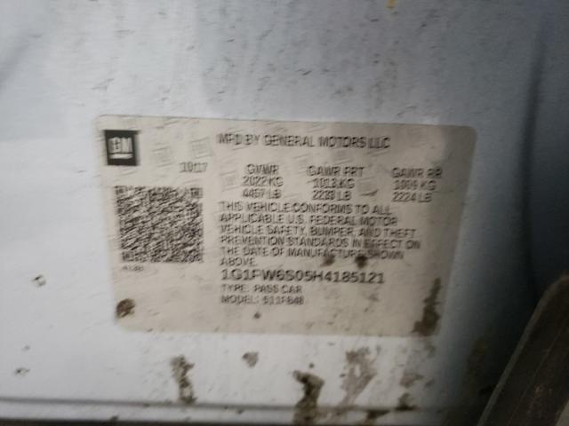 2017 CHEVROLET BOLT EV LT 1G1FW6S05H4185121