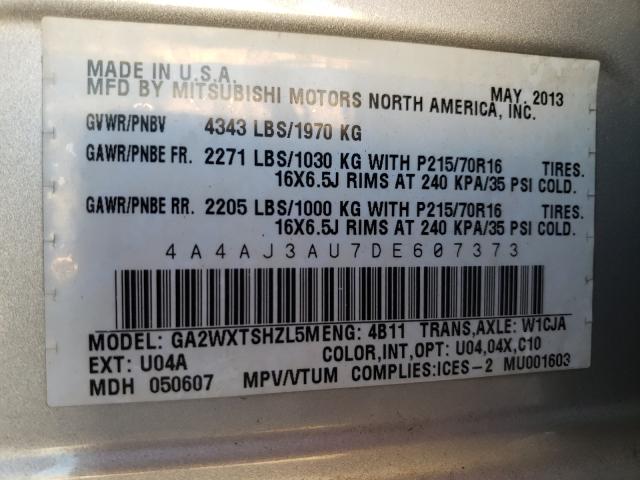 2013 MITSUBISHI RVR SE 4A4AJ3AU7DE607373