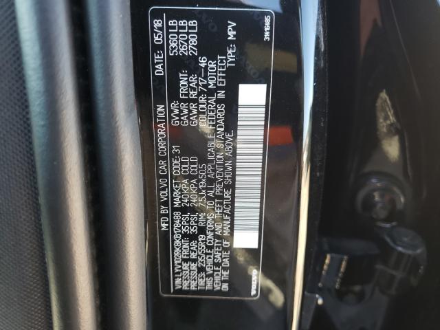 2019 VOLVO XC60 T5 LYV102RK8KB178488