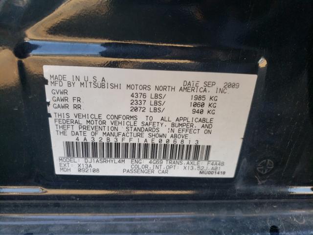 2010 MITSUBISHI GALANT ES 4A32B3FF1AE006813