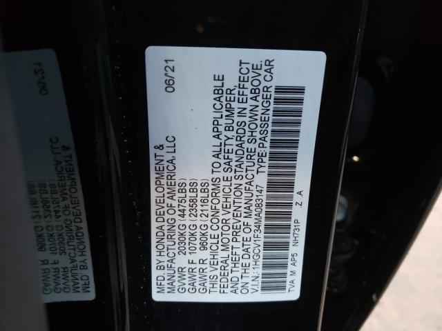 2021 HONDA ACCORD SPO - 1HGCV1F34MA083147