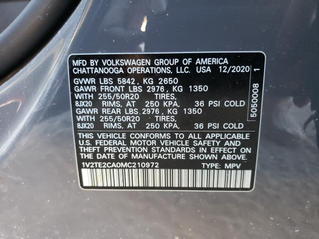 2021 VOLKSWAGEN ATLAS CROS 1V2TE2CA0MC210972