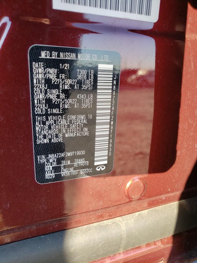 2021 INFINITI QX80 LUXE JN8AZ2AF2M9719930