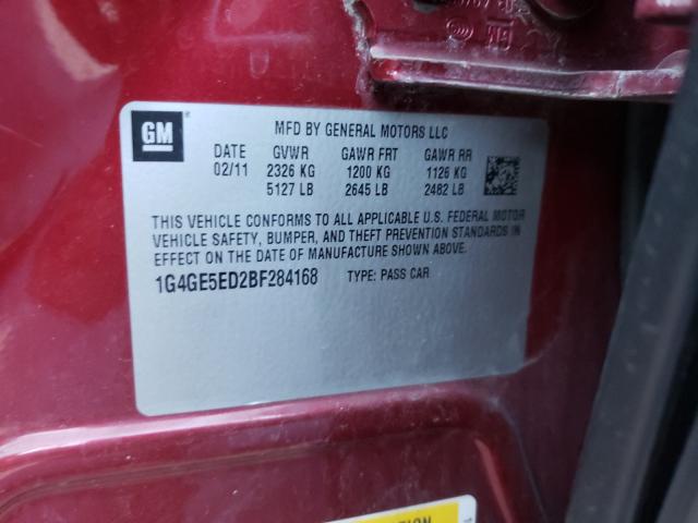 2011 BUICK LACROSSE C 1G4GE5ED2BF284168