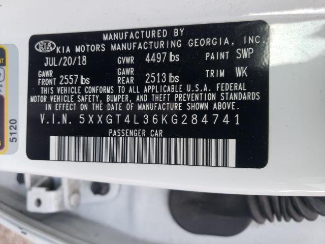 5XXGT4L36KG284741 KIA Optima Lx