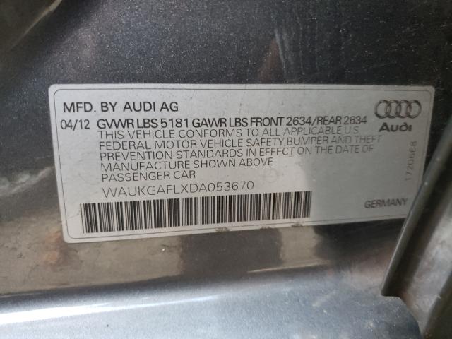 2013 AUDI S4 PRESTIG WAUKGAFLXDA053670