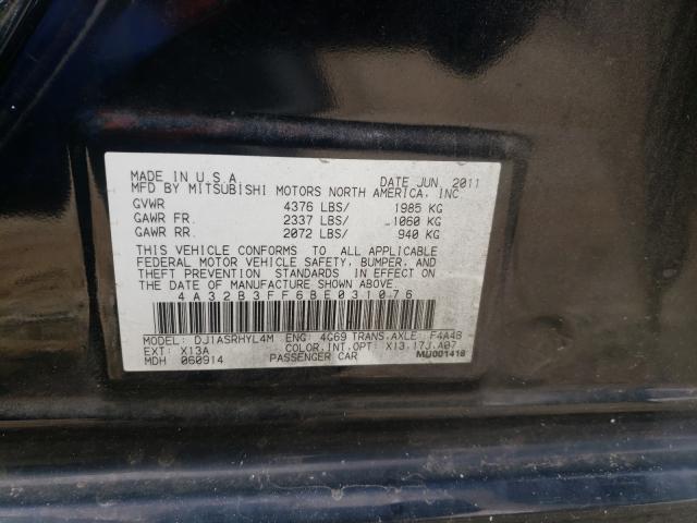 2011 MITSUBISHI GALANT ES 4A32B3FF6BE031076