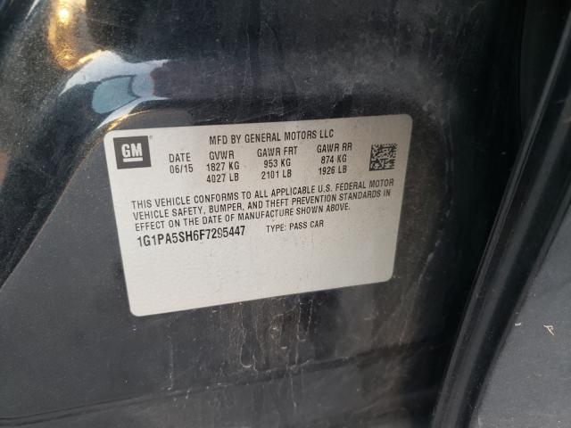 1G1PA5SH6F7295447 Chevrolet Cruze Ls 2015. Фото: 9