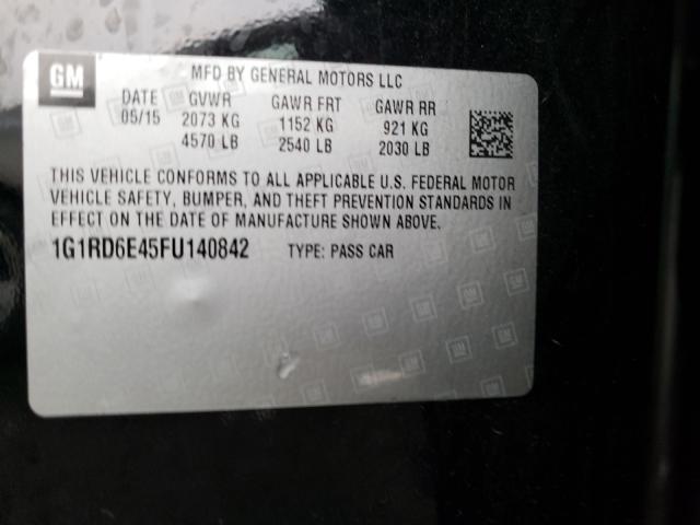 VIN 1G1RD6E45FU140842 2015 Chevrolet Volt no.10