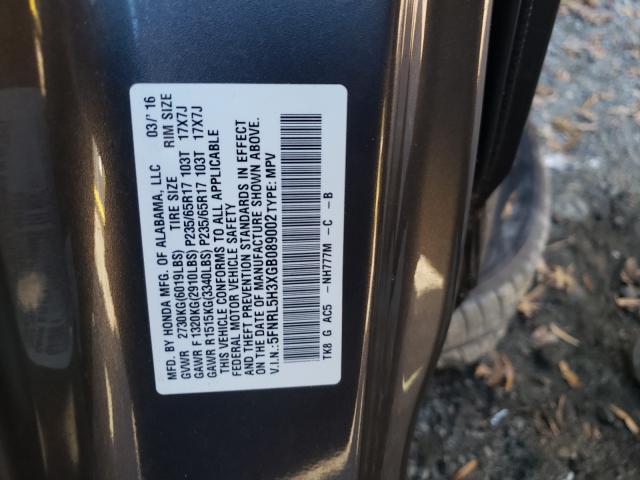 2016 HONDA ODYSSEY SE 5FNRL5H3XGB089002