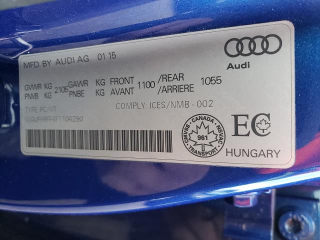 2015 AUDI A3 WAUFFRFF4F1104290