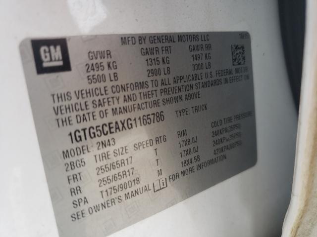 2016 GMC CANYON SLE 1GTG5CEAXG1165786