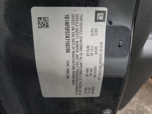 2010 CHEVROLET COBALT 2LT 1G1AF5F57A7190786