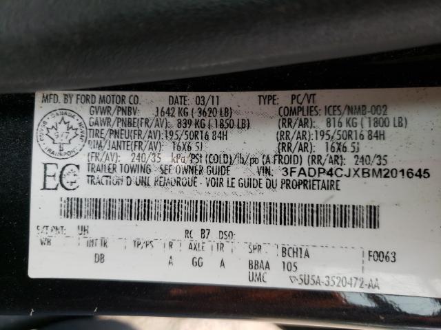 2011 FORD FIESTA SEL 3FADP4CJXBM201645