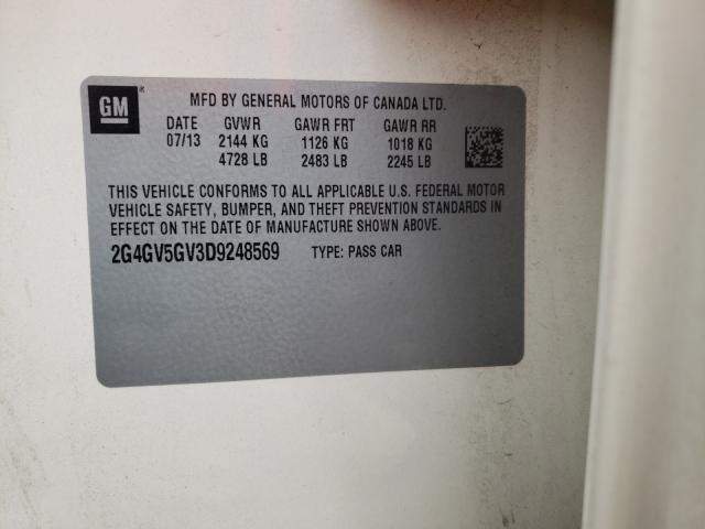 2013 BUICK REGAL GS 2G4GV5GV3D9248569