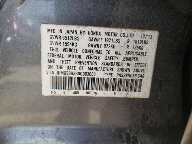 2013 HONDA UK JHMGE8H36DC083000