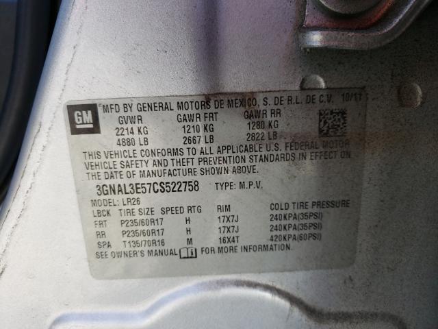 2012 CHEVROLET CAPTIVA SP 3GNAL3E57CS522758