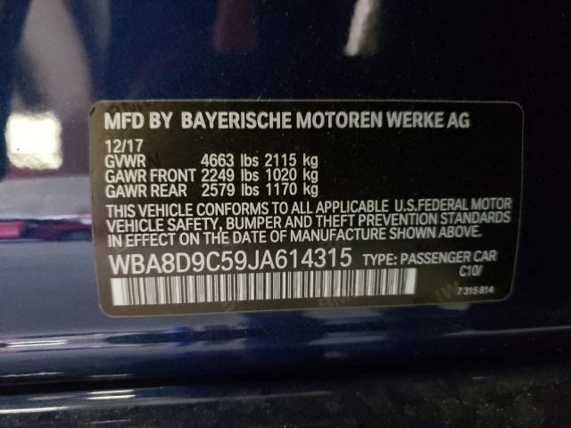 2018 BMW 330 XI WBA8D9C59JA614315
