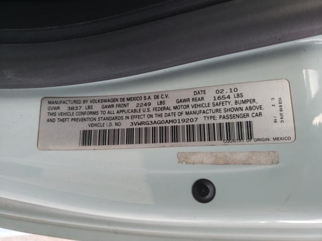 2010 VOLKSWAGEN NEW BEETLE 3VWRG3AG0AM019207