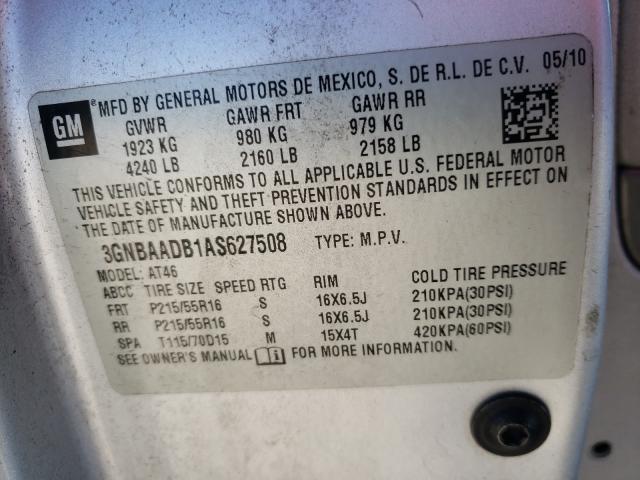 2010 CHEVROLET HHR LS 3GNBAADB1AS627508