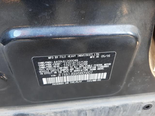 2017 SUBARU WRX LIMITE JF1VA1J66H9805607