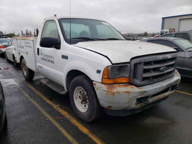 Salvage trucks for sale at Vallejo, CA auction: 2001 Ford F250 Super