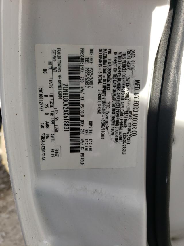 2010 LINCOLN TOWN CAR S 2LNBL8CV2AX618831