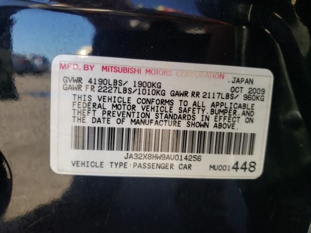 2010 MITSUBISHI LANCER GTS JA32X8HW9AU014256