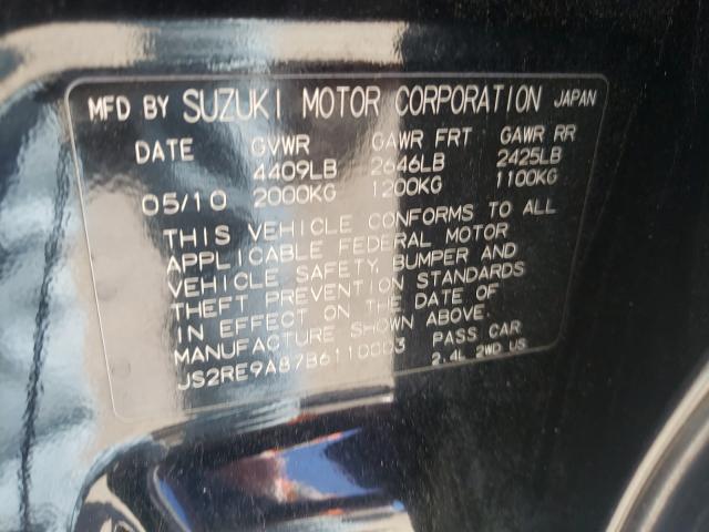 2011 SUZUKI KIZASHI SP JS2RE9A87B6110003