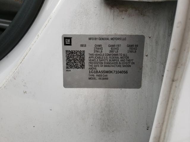 2019 CHEVROLET CRUZE L 1G1BA5SM0K7104056