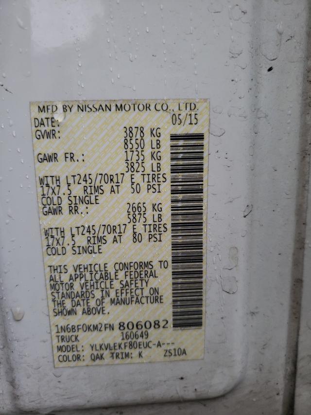 2015 NISSAN NV 1500 1N6BF0KM2FN806082