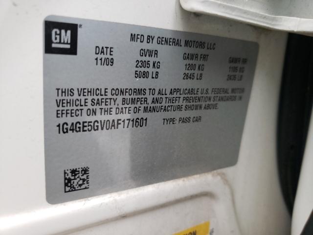 2010 BUICK LACROSSE C 1G4GE5GV0AF171601