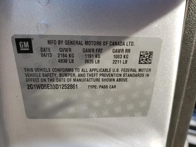 2013 CHEVROLET IMPALA POL 2G1WD5E33D1252861