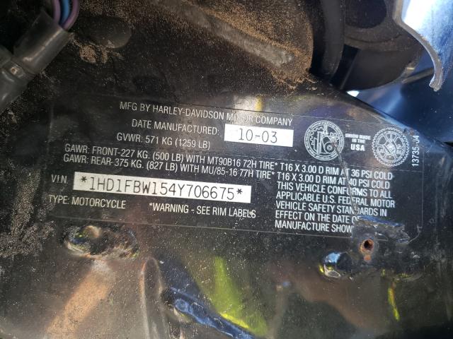 2004 HARLEY-DAVIDSON FLHRI 1HD1FBW154Y706675