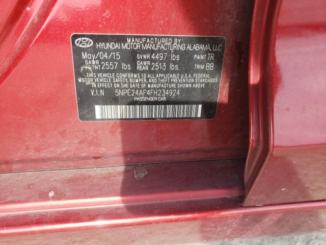 5NPE24AF4FH234924 Hyundai Sonata Se 2015. Фото: 9