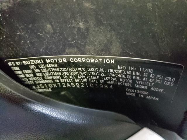 2009 SUZUKI GSX1300 R JS1GX72A592103984